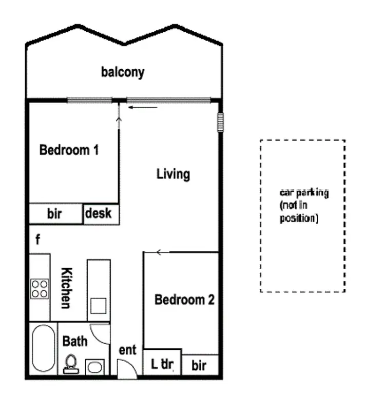 Floorplan of Homely apartment listing, 805/38 Mt Alexander Road, Travancore VIC 3032