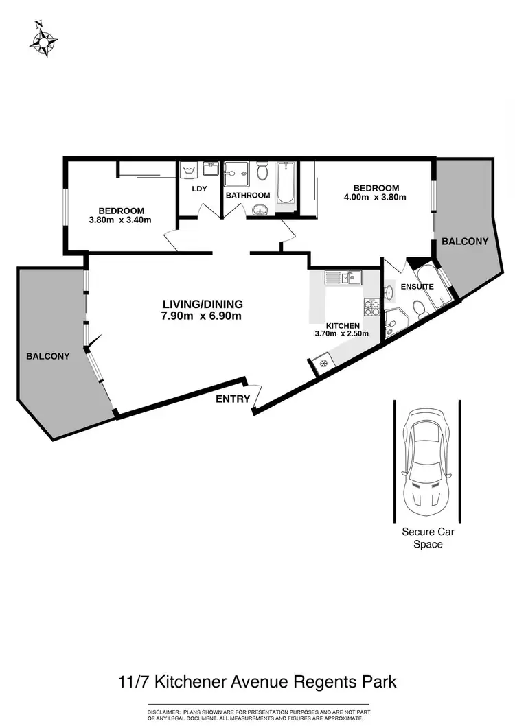 Floorplan of Homely apartment listing, 11/7-11 Kitchener Avenue, Regents Park NSW 2143