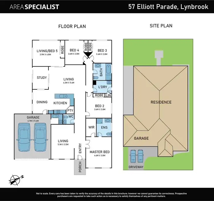 Floorplan of Homely house listing, 57 Elliott Parade, Lynbrook VIC 3975