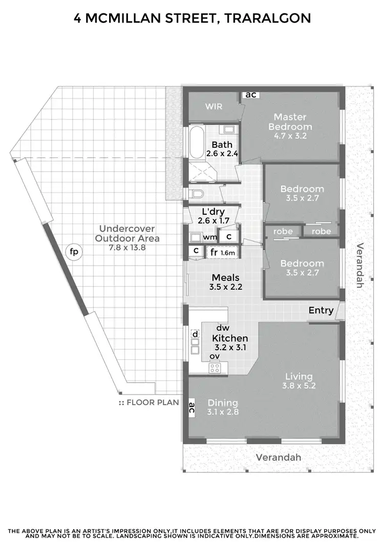 Floorplan of Homely house listing, 4 Mcmillan Street, Traralgon VIC 3844