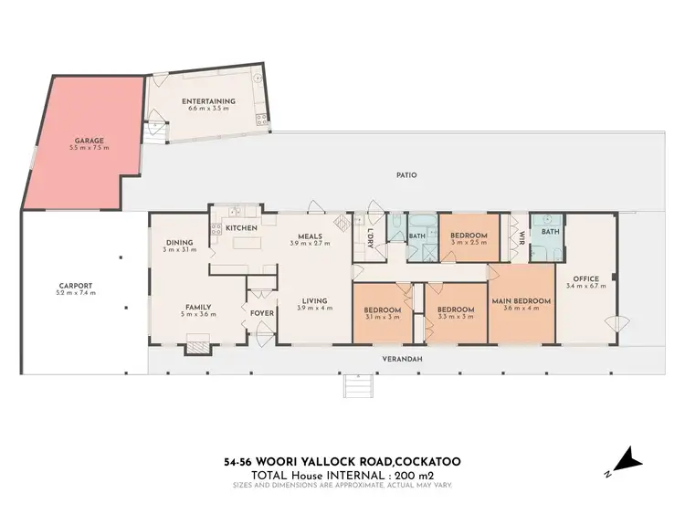Floorplan of Homely house listing, 54-56 Woori Yallock Road, Cockatoo VIC 3781