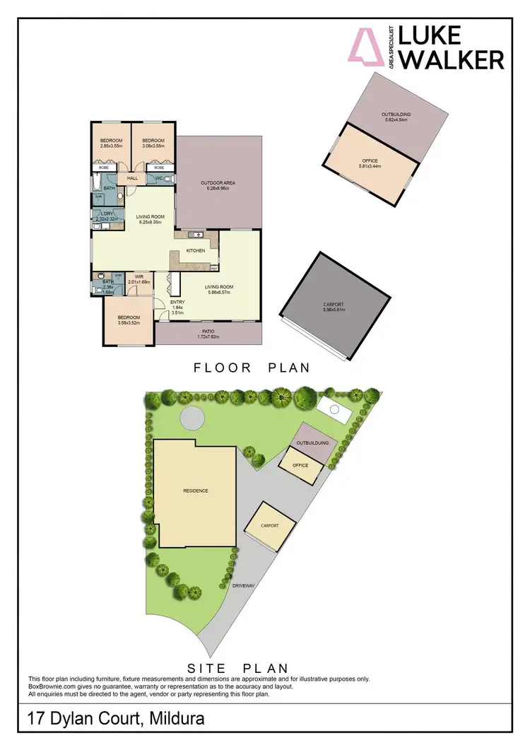 Floorplan of Homely house listing, 17 Dylan Court, Mildura VIC 3500