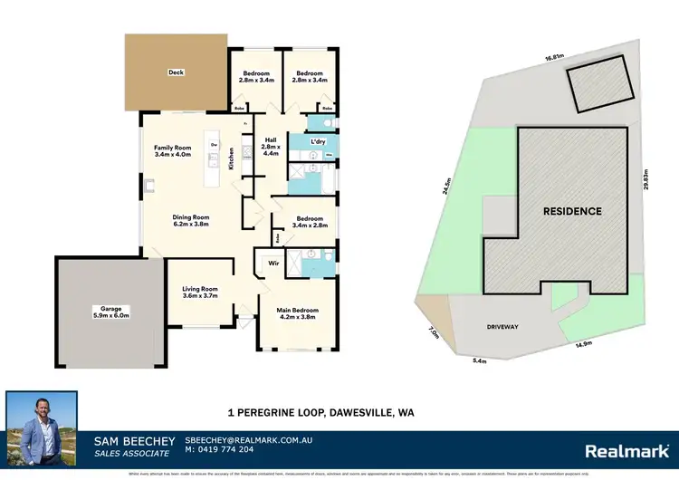 Floorplan of Homely house listing, 1 Peregrine Loop, Dawesville WA 6211