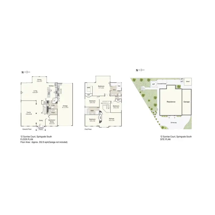 Floorplan of Homely house listing, 12 Sunrise Court, Springvale South VIC 3172