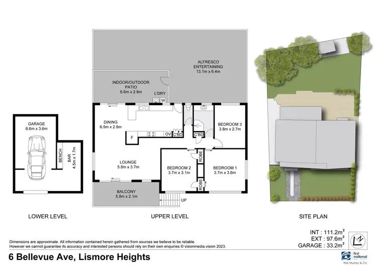 Floorplan of Homely house listing, 6 Bellevue Avenue, Lismore Heights NSW 2480