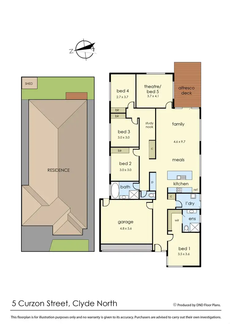Floorplan of Homely house listing, 5 Curzon Street, Clyde North VIC 3978