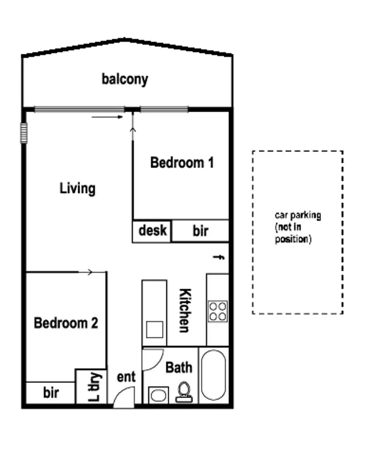Floorplan of Homely apartment listing, 550/38 Mt Alexander Road, Travancore VIC 3032