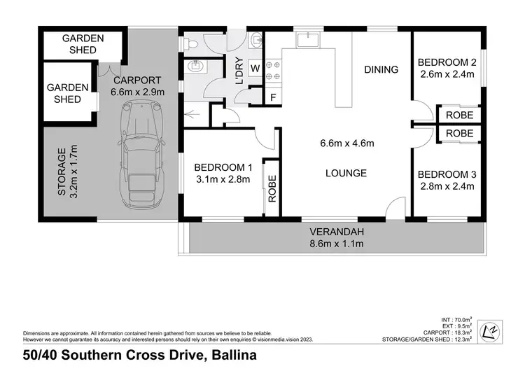 Floorplan of Homely house listing, 50/40 Southern Cross Drive, Ballina NSW 2478