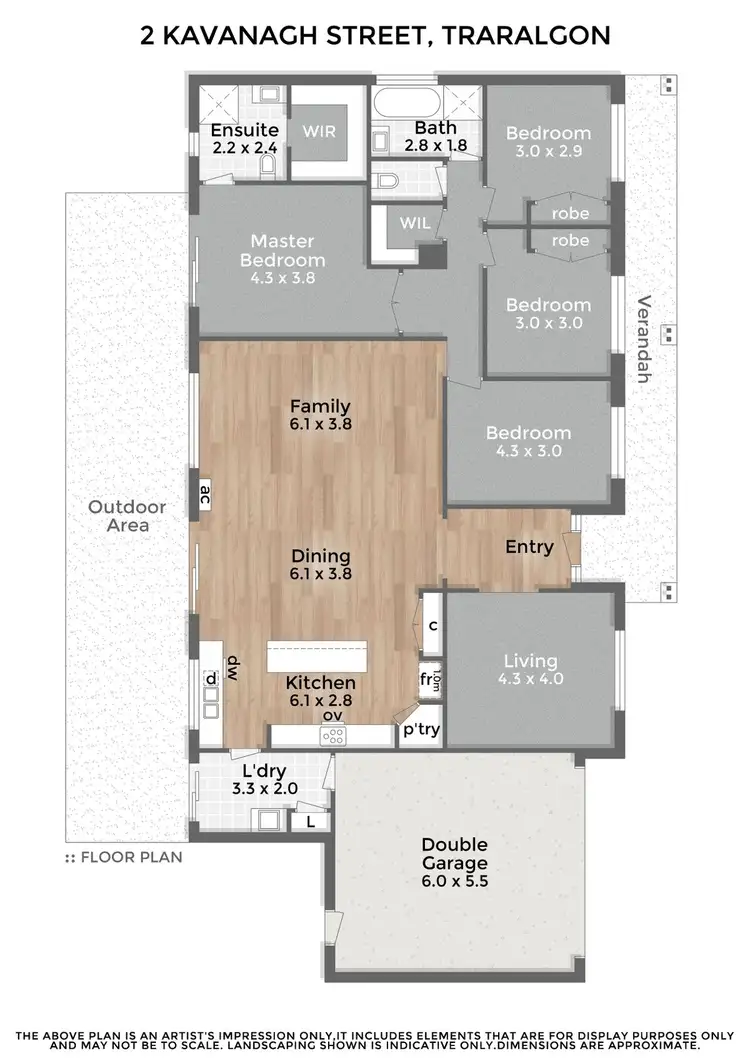 Floorplan of Homely house listing, 2 Kavanagh Street, Traralgon VIC 3844