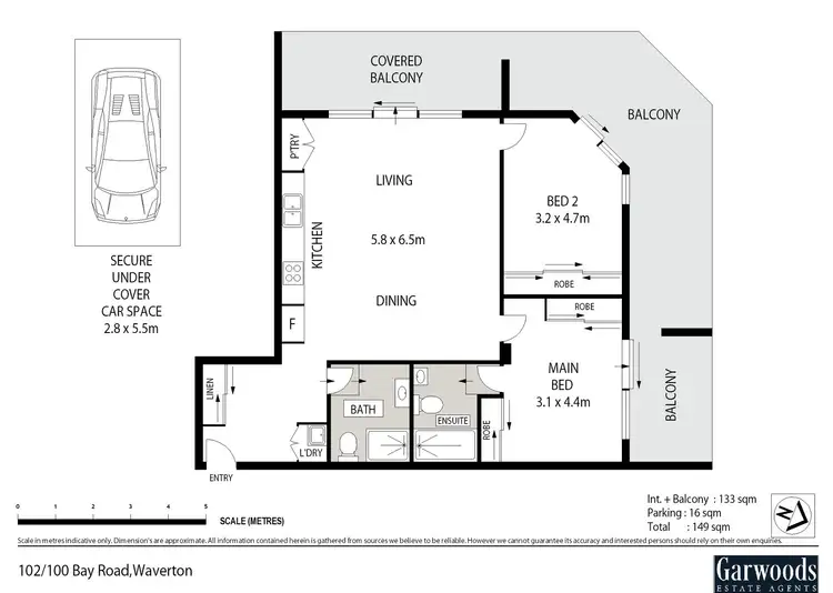 Floorplan of Homely apartment listing, 102/100 Bay Road, Waverton NSW 2060