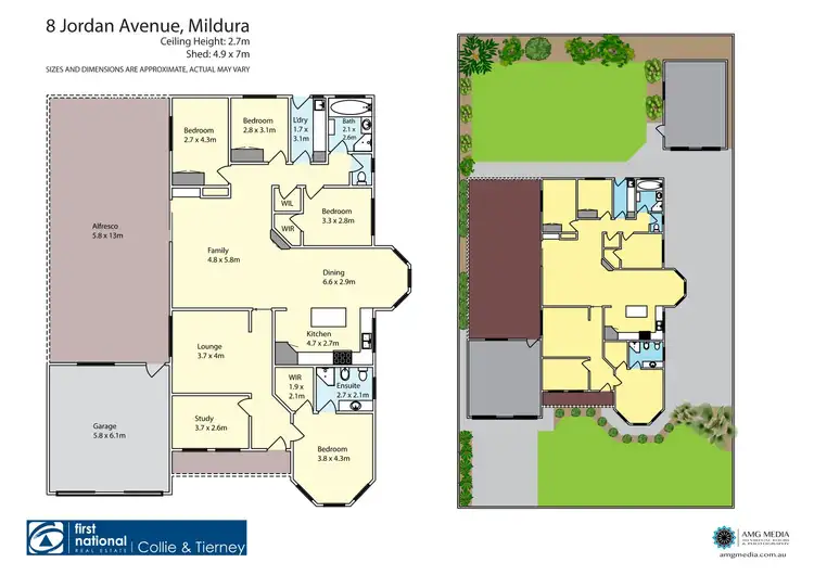 Floorplan of Homely house listing, 8 Jordan Avenue, Mildura VIC 3500