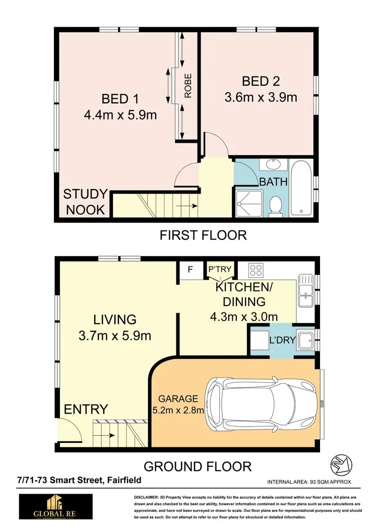 Floorplan of Homely townhouse listing, 7/71-73 Smart St, Fairfield NSW 2165