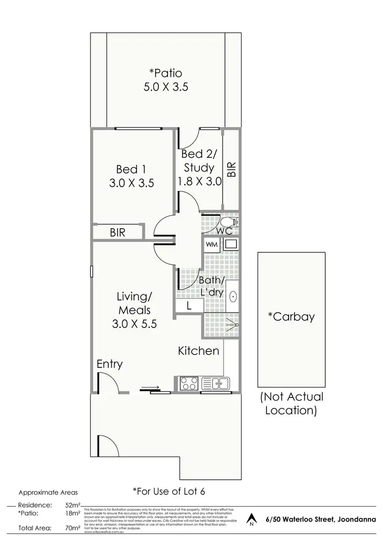 Floorplan of Homely villa listing, 6/50 Waterloo Street, Joondanna WA 6060