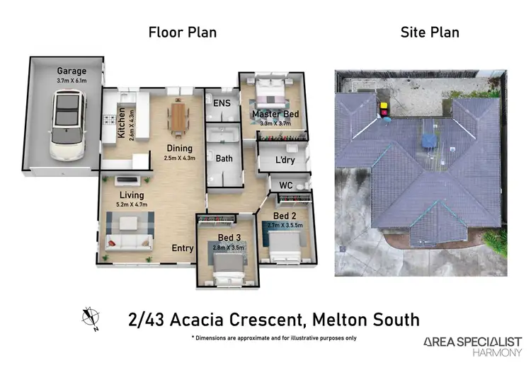Floorplan of Homely house listing, 2/43 Acacia Crescent, Melton South VIC 3338