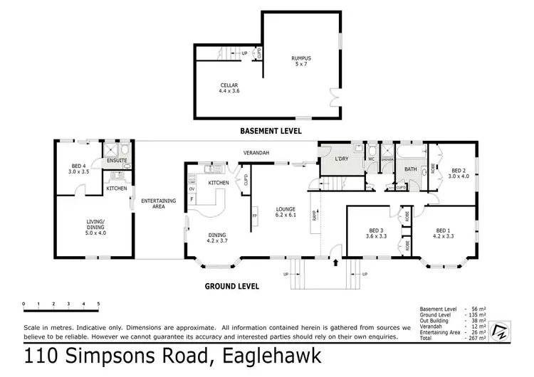 Floorplan of Homely house listing, 110 Simpsons Road, Eaglehawk VIC 3556