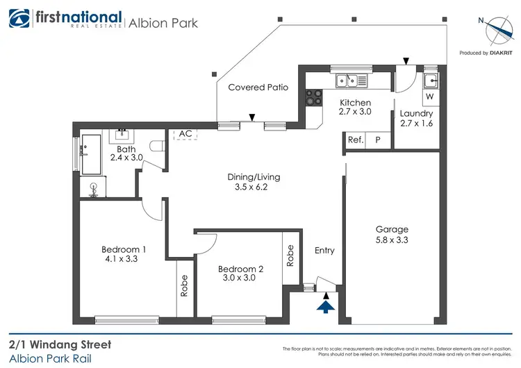 Floorplan of Homely villa listing, 2/1 Windang Street, Albion Park Rail NSW 2527