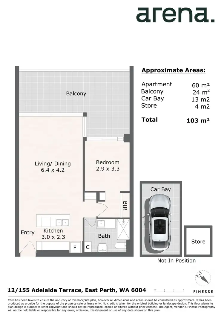 Floorplan of Homely apartment listing, 12/155 Adelaide Terrace, East Perth WA 6004