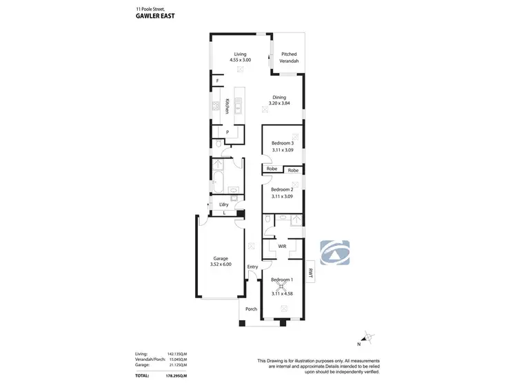 Floorplan of Homely house listing, 11 Poole Street, Gawler East SA 5118