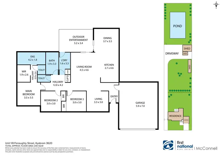 Floorplan of Homely house listing, 1/8 Fenaughty Street, Kyabram VIC 3620