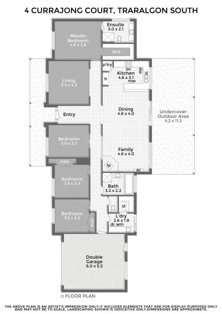 Floorplan of Homely house listing, 4 Currajong Court, Traralgon South VIC 3844