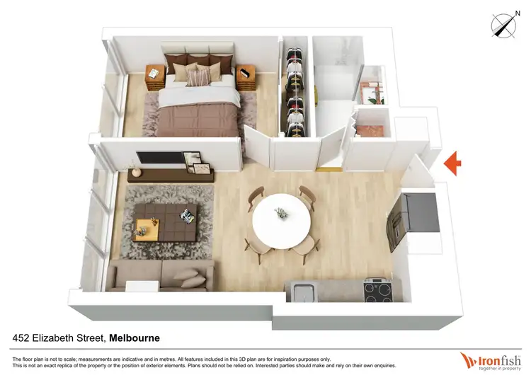 Floorplan of Homely apartment listing, 4508/462 Elizabeth Street, Melbourne VIC 3000