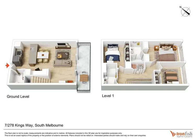 Floorplan of Homely townhouse listing, 7/278 Kings Way, South Melbourne VIC 3205