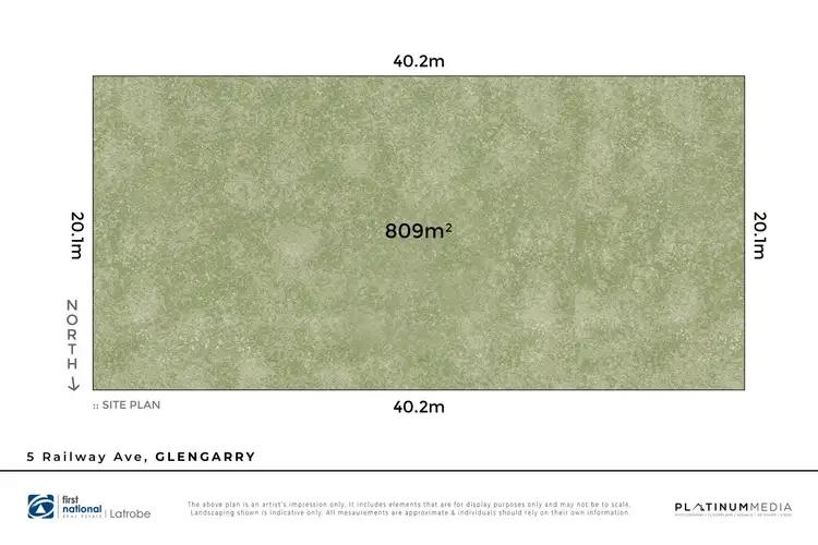 Floorplan of Homely land listing, 5 Railway Avenue, Glengarry VIC 3854