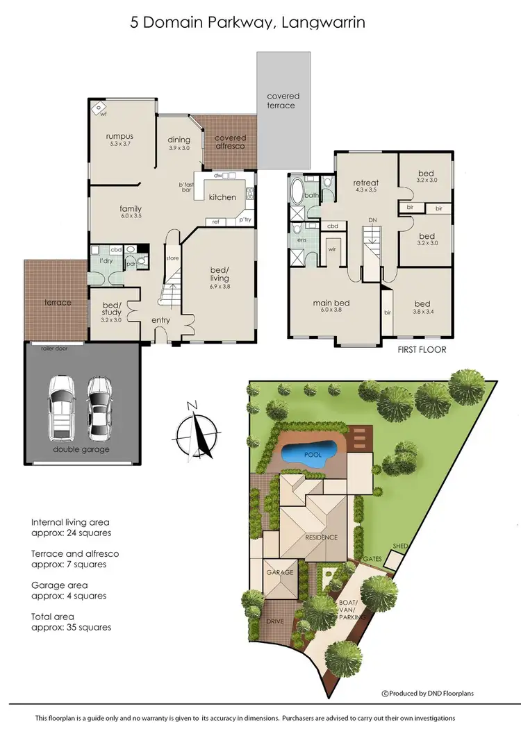 Floorplan of Homely house listing, 5 Domain Parkway, Langwarrin VIC 3910
