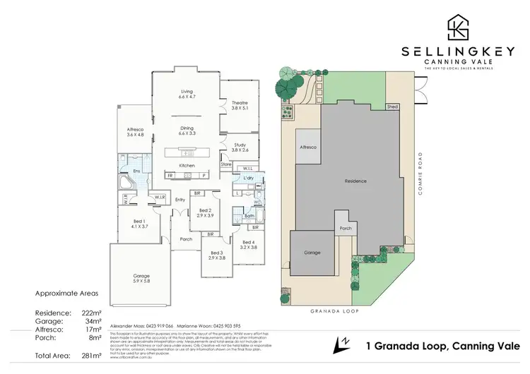 Floorplan of Homely house listing, 1 Granada Loop, Canning Vale WA 6155