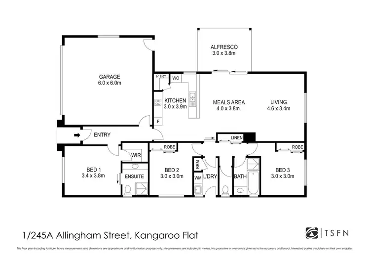 Floorplan of Homely house listing, 1/245A Allingham Street, Kangaroo Flat VIC 3555