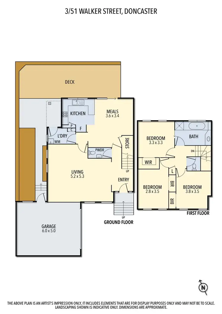 Floorplan of Homely townhouse listing, 3/51 Walker Street, Doncaster VIC 3108