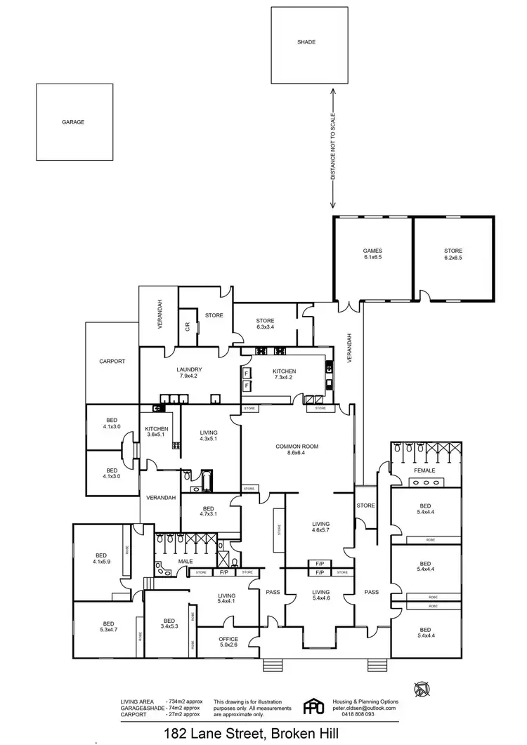 Floorplan of Homely house listing, 182 Lane Street, Broken Hill NSW 2880