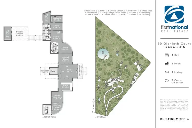 Floorplan of Homely house listing, 30 Glenloth Court, Traralgon VIC 3844