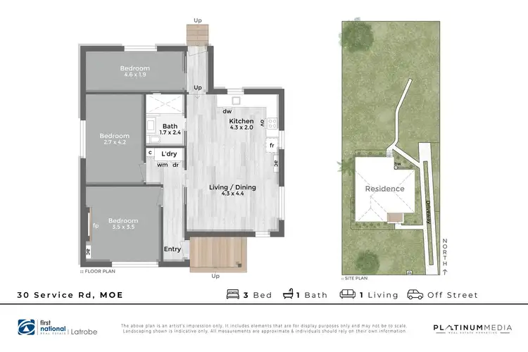 Floorplan of Homely house listing, 30 Service Road, Moe VIC 3825