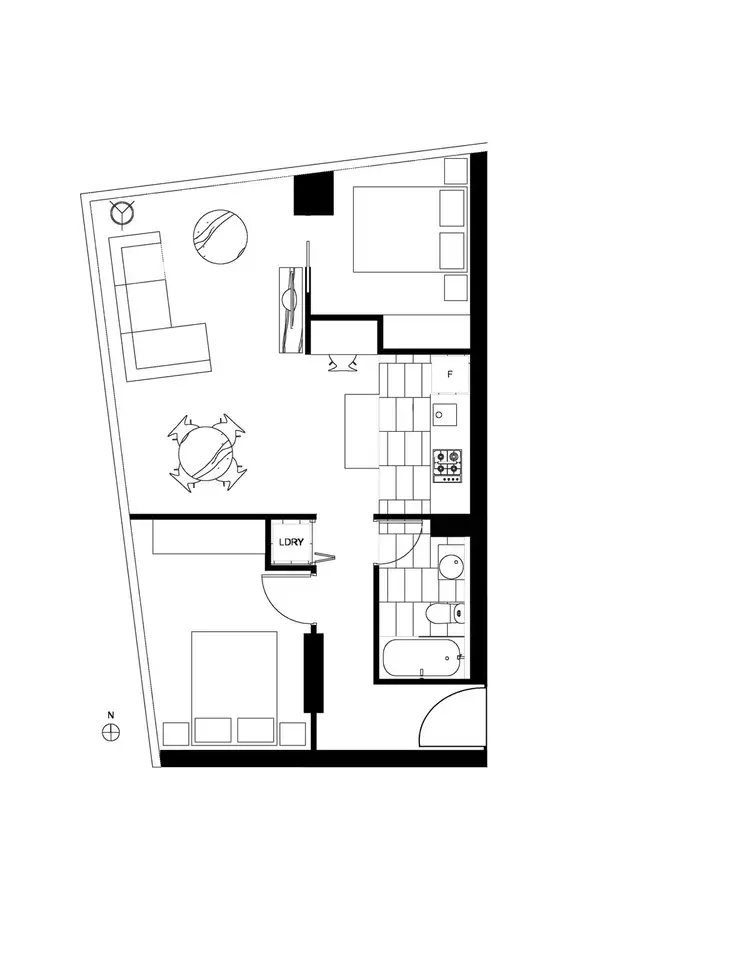 Floorplan of Homely apartment listing, 1002/18 Mt Alexander Road, Travancore VIC 3032