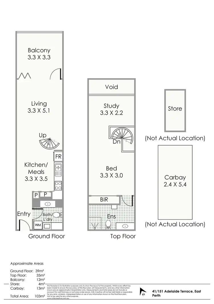 Floorplan of Homely apartment listing, 41/151 Adelaide Terrace, East Perth WA 6004