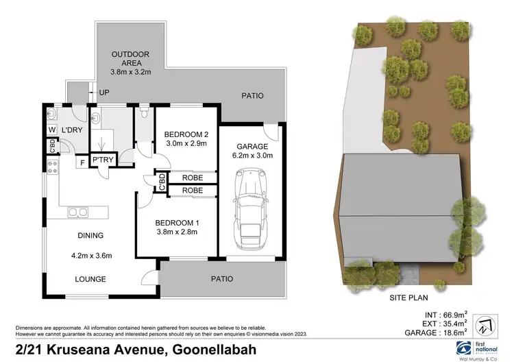 Floorplan of Homely semi-detached listing, 2/21 Kruseana Avenue, Goonellabah NSW 2480