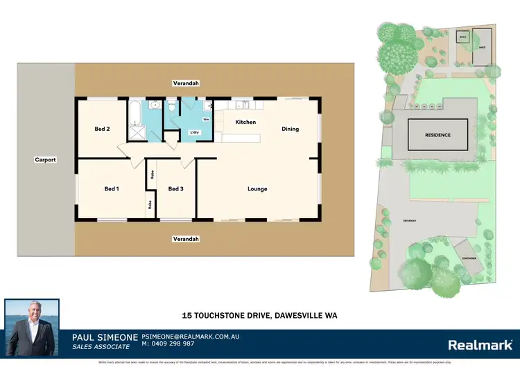 Floorplan of Homely house listing, 15 Touchstone Drive, Dawesville WA 6211
