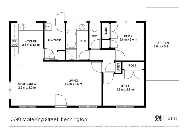 Floorplan of Homely house listing, 5/40 Mafeking Street, Kennington VIC 3550