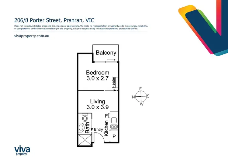 Floorplan of Homely apartment listing, 206/8 Porter Street, Prahran VIC 3181