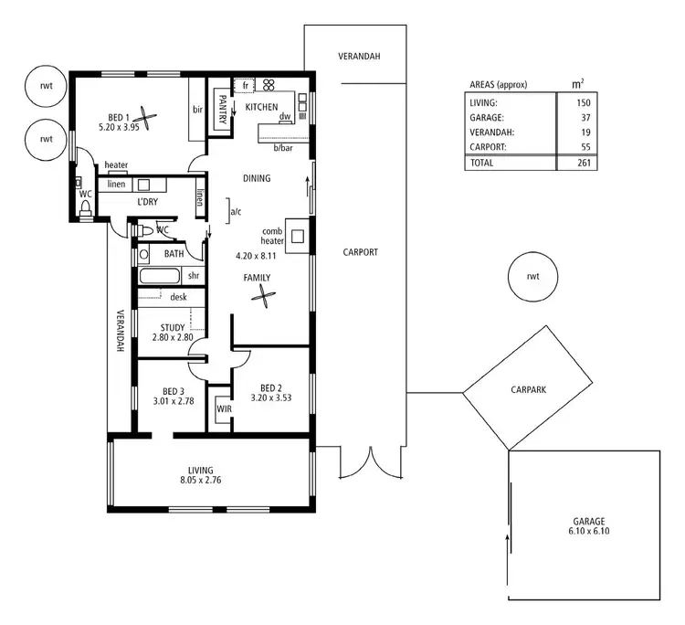 Floorplan of Homely house listing, 6 Ising Road, Crafers West SA 5152