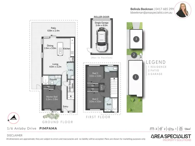 Floorplan of Homely townhouse listing, 1/6 Anlaby Drive, Pimpama QLD 4209