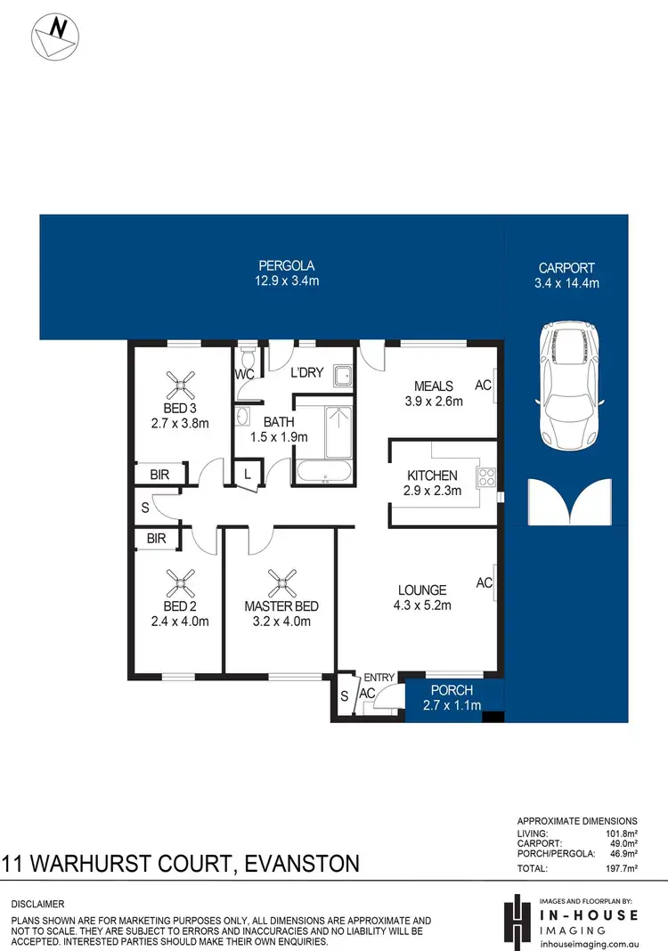Floorplan of Homely house listing, 11 Warhurst Court, Evanston SA 5116