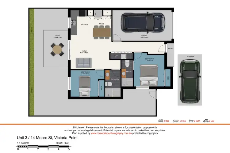 Floorplan of Homely villa listing, 3/14 Moore Street, Victoria Point QLD 4165