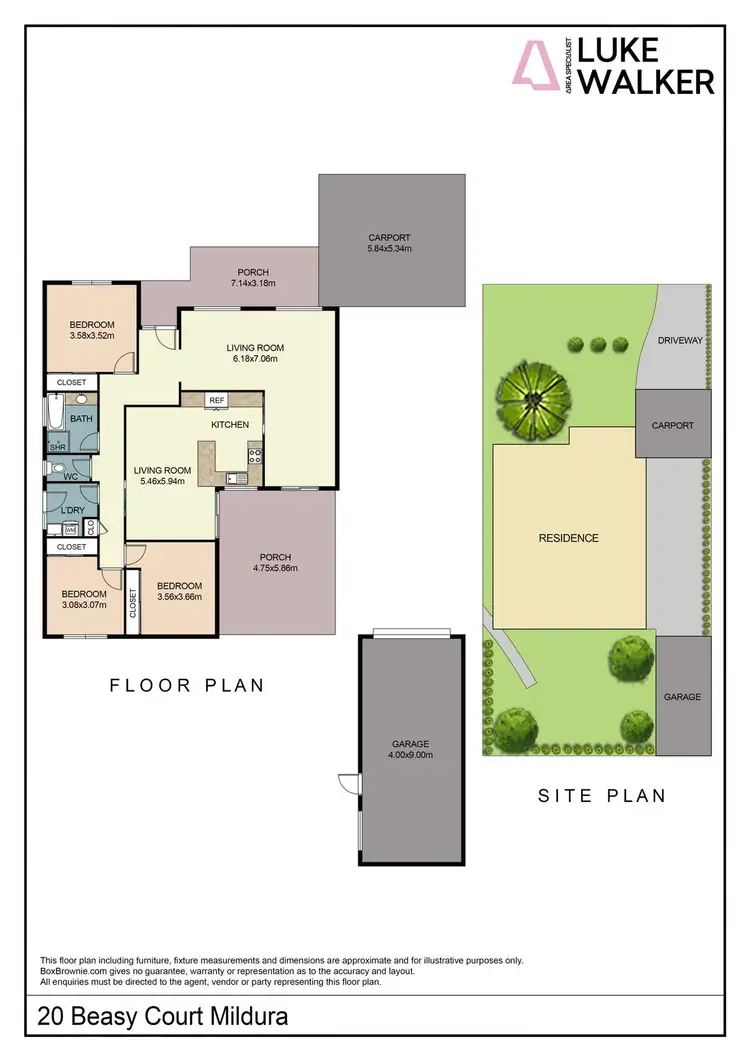 Floorplan of Homely house listing, 20 Beasy Court, Mildura VIC 3500
