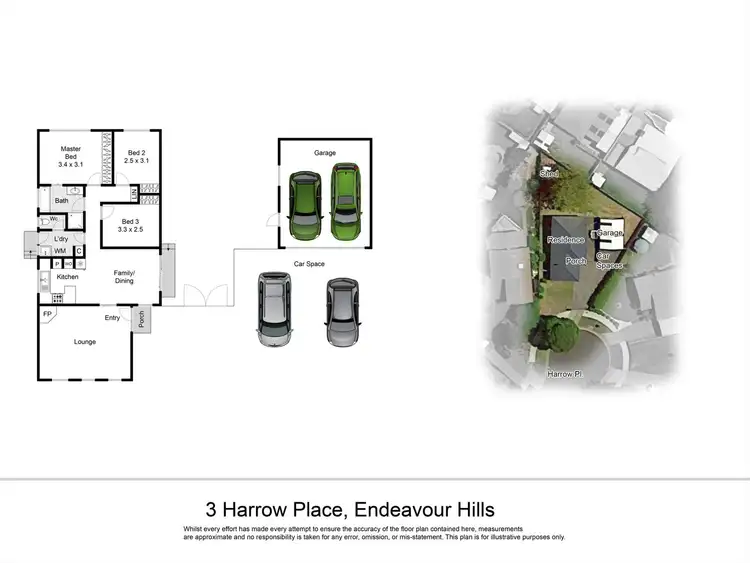 Floorplan of Homely house listing, 3 Harrow Place, Endeavour Hills VIC 3802