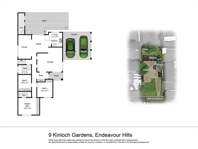 Floorplan of Homely house listing, 9 Kinloch Gardens, Endeavour Hills VIC 3802