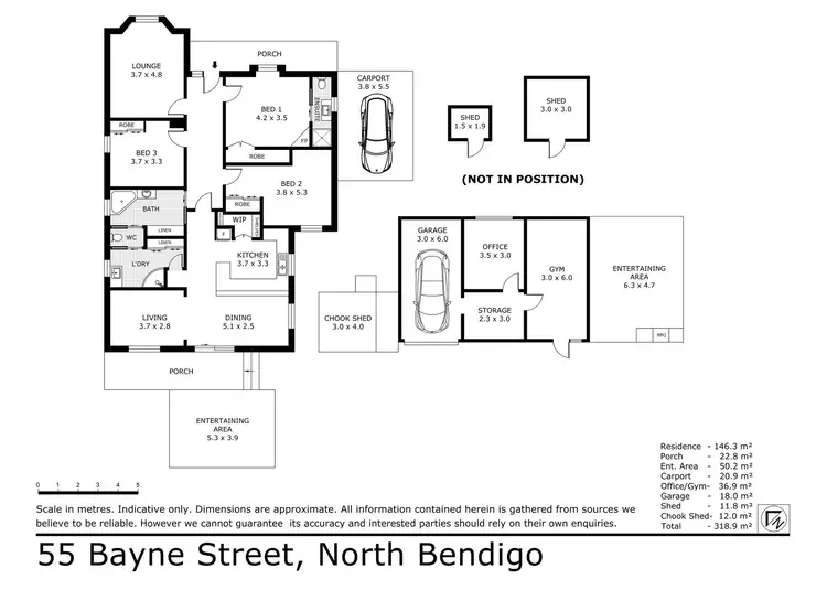 Floorplan of Homely house listing, 55 Bayne Street, Bendigo VIC 3550