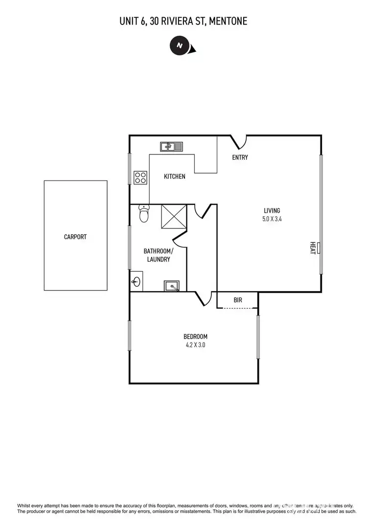 Floorplan of Homely unit listing, 6/30 Riviera Street, Mentone VIC 3194