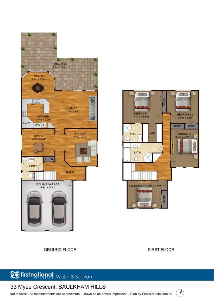 Floorplan of Homely house listing, 33 Myee Crescent, Baulkham Hills NSW 2153